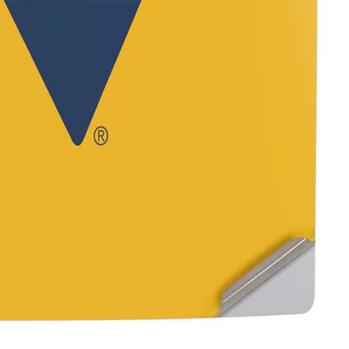 West Virginia University Yellow Background PS5 Console Skin